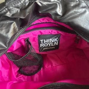 THINK ROYLN Black Quilted puffer tote bag